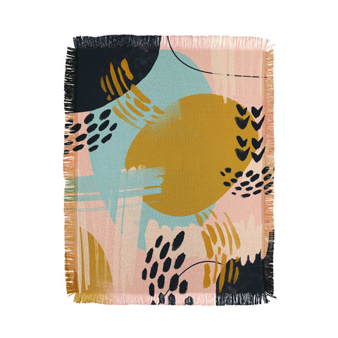 Marta Barragan Camarasa Brushstrokes abstract art I Throw Blanket