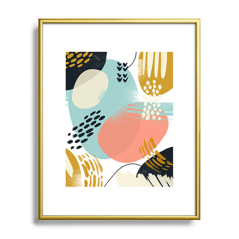 Marta Barragan Camarasa Brushstrokes abstract art Metal Framed Art Print