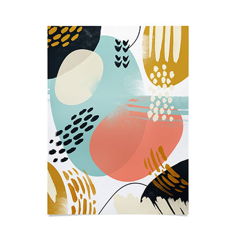 Marta Barragan Camarasa Brushstrokes abstract art Poster