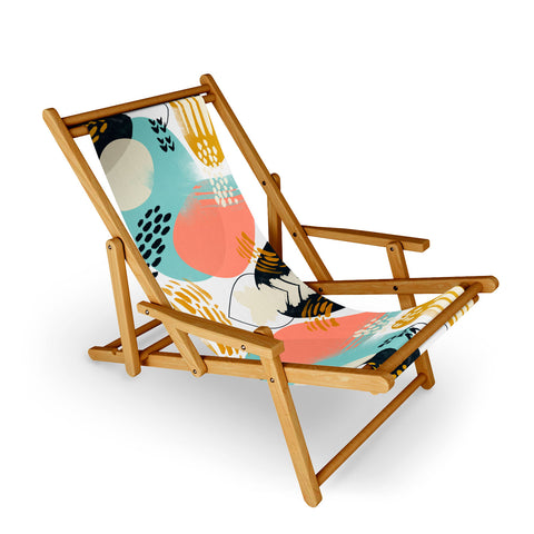 Marta Barragan Camarasa Brushstrokes abstract art Sling Chair