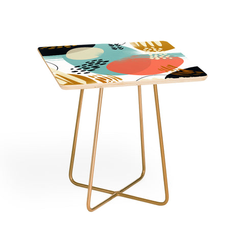 Marta Barragan Camarasa Brushstrokes abstract art Square Side Table