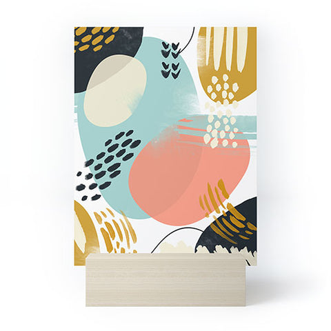 Marta Barragan Camarasa Brushstrokes abstract art Mini Art Print
