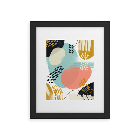 Marta Barragan Camarasa Brushstrokes abstract art Framed Art Print