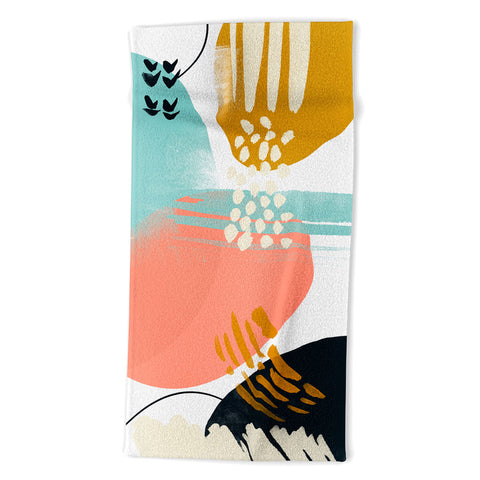Marta Barragan Camarasa Brushstrokes abstract art Beach Towel