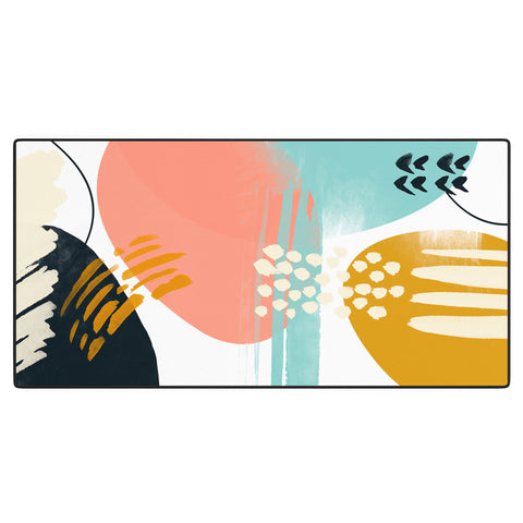 Marta Barragan Camarasa Brushstrokes abstract art Desk Mat