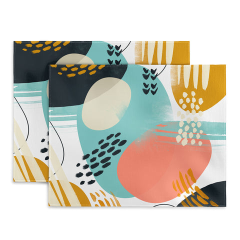Marta Barragan Camarasa Brushstrokes abstract art Placemat