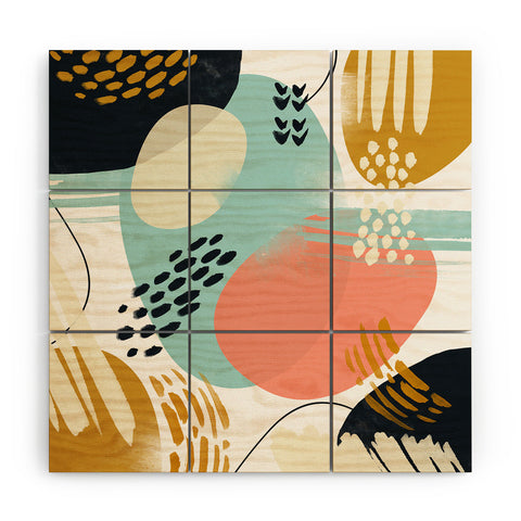 Marta Barragan Camarasa Brushstrokes abstract art Wood Wall Mural