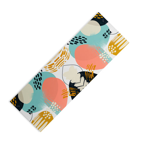 Marta Barragan Camarasa Brushstrokes abstract art Yoga Mat