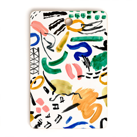 Marta Barragan Camarasa Brushstrokes art Cutting Board Rectangle