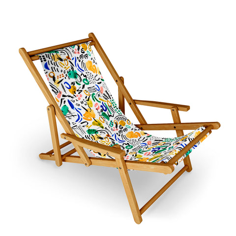 Marta Barragan Camarasa Brushstrokes art Sling Chair