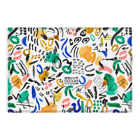 Marta Barragan Camarasa Brushstrokes art Outdoor Rug