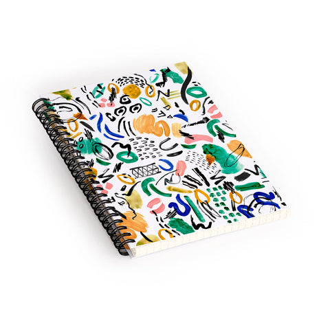 Marta Barragan Camarasa Brushstrokes art Spiral Notebook