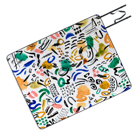 Marta Barragan Camarasa Brushstrokes art Picnic Blanket