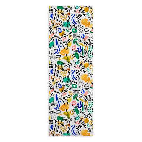 Marta Barragan Camarasa Brushstrokes art Yoga Towel