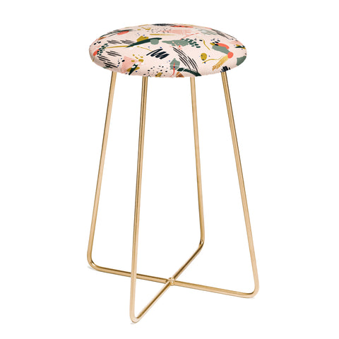 Marta Barragan Camarasa Brushstrokes I Counter Stool