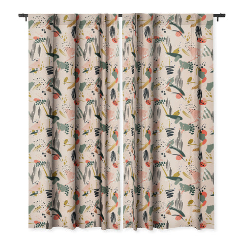 Marta Barragan Camarasa Brushstrokes I Blackout Window Curtain