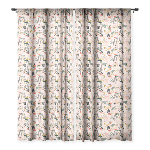 Marta Barragan Camarasa Brushstrokes I Sheer Window Curtain