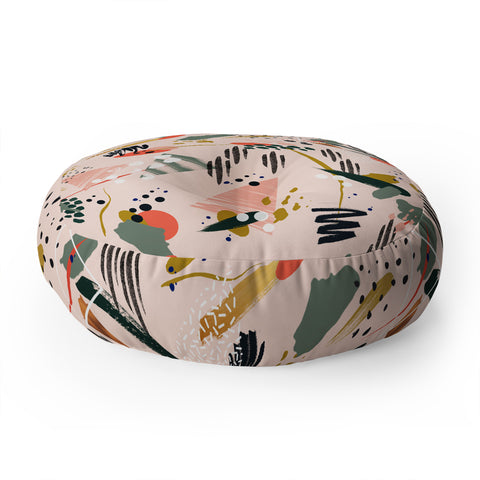 Marta Barragan Camarasa Brushstrokes I Floor Pillow Round