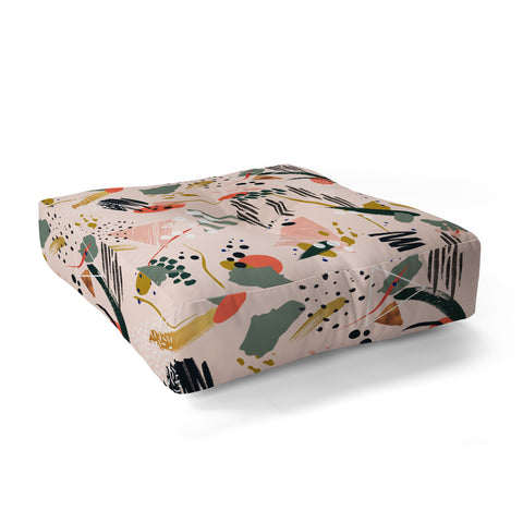 Marta Barragan Camarasa Brushstrokes I Floor Pillow Square