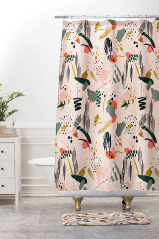 Marta Barragan Camarasa Brushstrokes I Shower Curtain And Mat