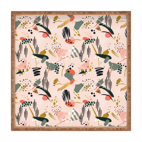 Marta Barragan Camarasa Brushstrokes I Square Tray