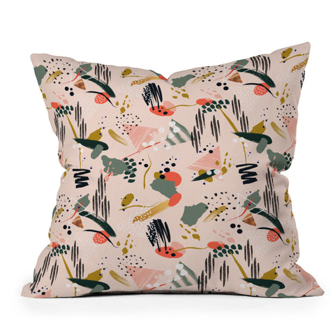 Marta Barragan Camarasa Brushstrokes I Throw Pillow