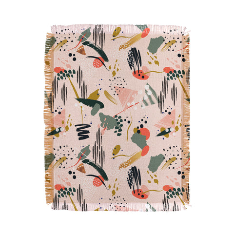 Marta Barragan Camarasa Brushstrokes I Throw Blanket