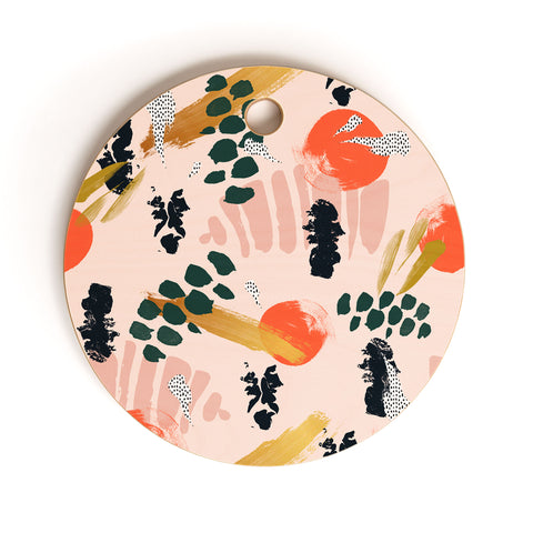 Marta Barragan Camarasa Brushstrokes II Cutting Board Round