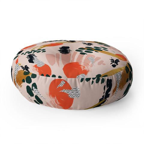 Marta Barragan Camarasa Brushstrokes II Floor Pillow Round