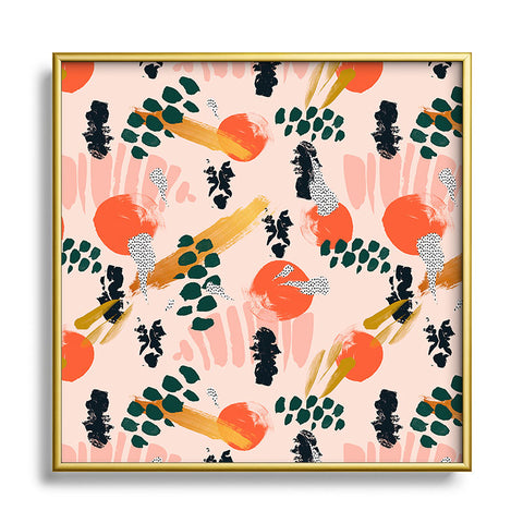 Marta Barragan Camarasa Brushstrokes II Square Metal Framed Art Print