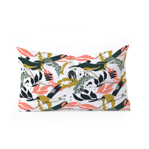 Marta Barragan Camarasa Brushstrokes of nature I Oblong Throw Pillow