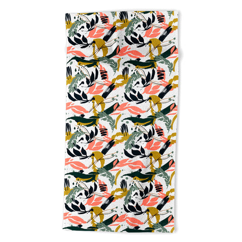 Marta Barragan Camarasa Brushstrokes of nature I Beach Towel