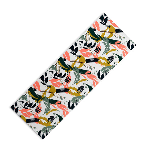 Marta Barragan Camarasa Brushstrokes of nature I Yoga Mat