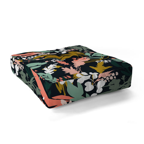 Marta Barragan Camarasa Brushstrokes of nature II Floor Pillow Square