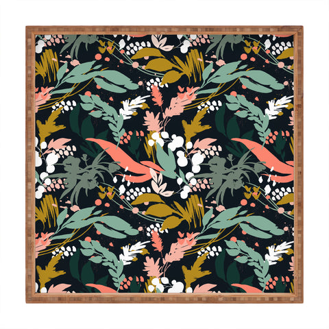 Marta Barragan Camarasa Brushstrokes of nature II Square Tray