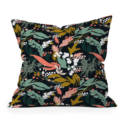 Marta Barragan Camarasa Brushstrokes of nature II Throw Pillow