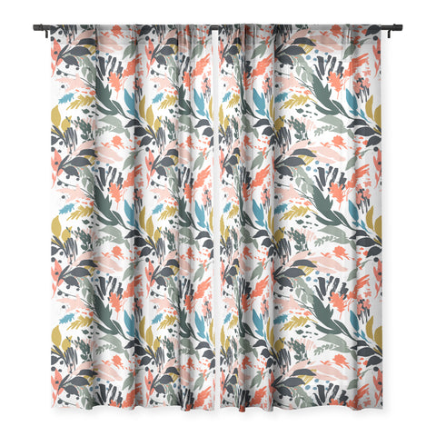 Marta Barragan Camarasa Brushstrokes of nature III Sheer Window Curtain