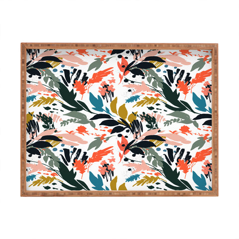 Marta Barragan Camarasa Brushstrokes of nature III Rectangular Tray