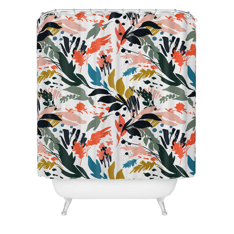 Marta Barragan Camarasa Brushstrokes of nature III Shower Curtain