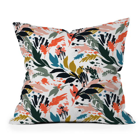 Marta Barragan Camarasa Brushstrokes of nature III Throw Pillow