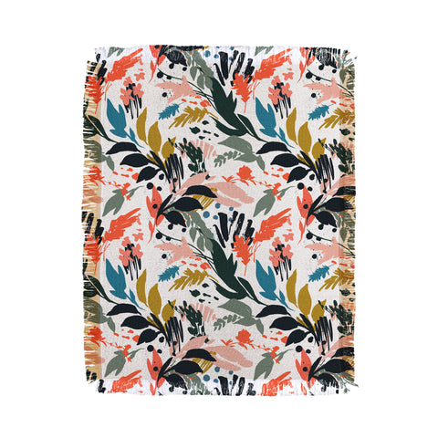 Marta Barragan Camarasa Brushstrokes of nature III Throw Blanket