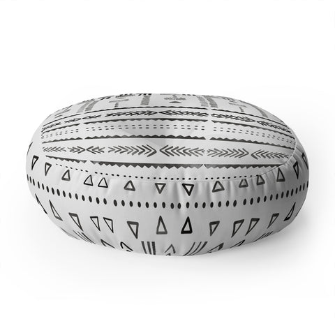 Marta Barragan Camarasa BW Minimal Nomad Floor Pillow Round