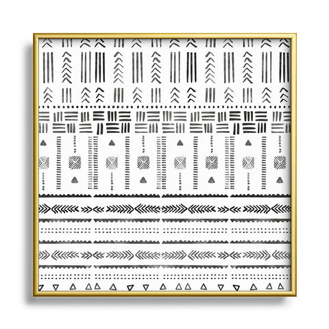 Marta Barragan Camarasa BW Minimal Nomad Square Metal Framed Art Print