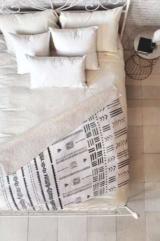 Marta Barragan Camarasa BW Minimal Nomad Fleece Throw Blanket