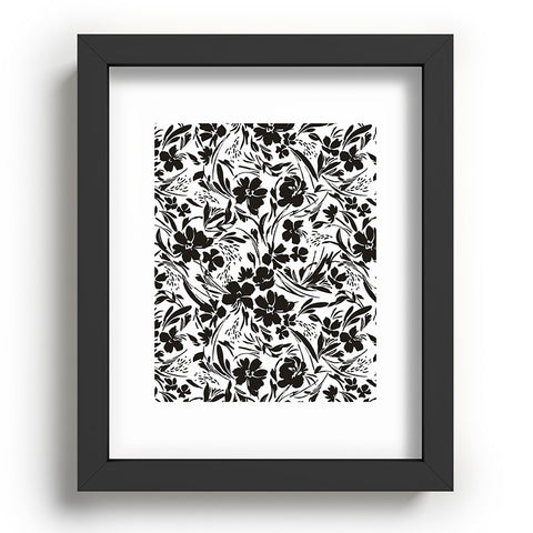 Marta Barragan Camarasa BW tropical floral Recessed Framing Rectangle