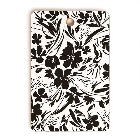 Marta Barragan Camarasa BW tropical floral Cutting Board Rectangle