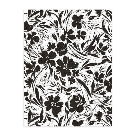 Marta Barragan Camarasa BW tropical floral Puzzle
