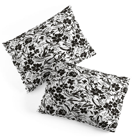 Marta Barragan Camarasa BW tropical floral Pillow Shams