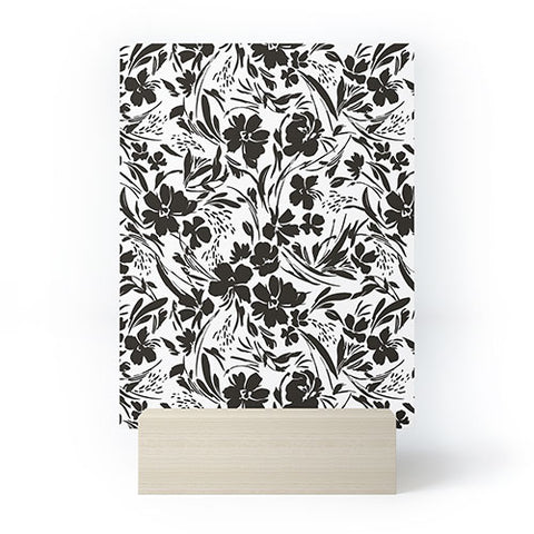 Marta Barragan Camarasa BW tropical floral Mini Art Print