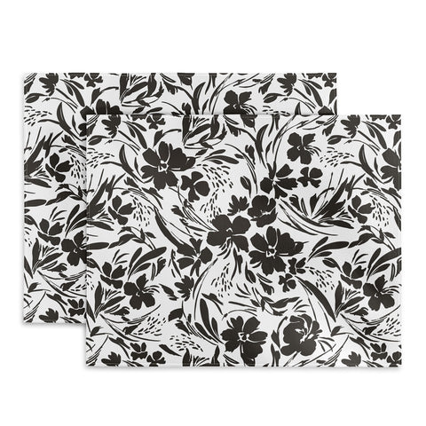 Marta Barragan Camarasa BW tropical floral Placemat